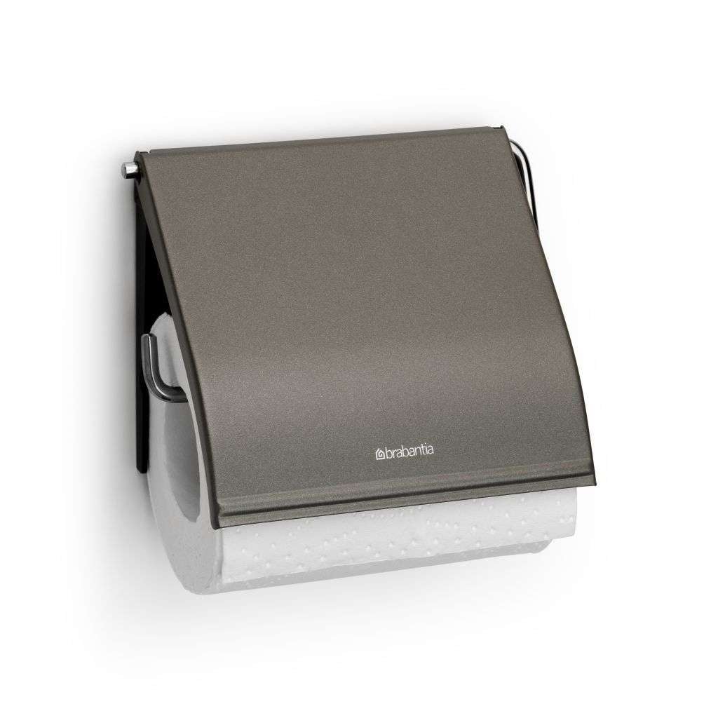 Brabantia platinum toiletrolhouder met klep