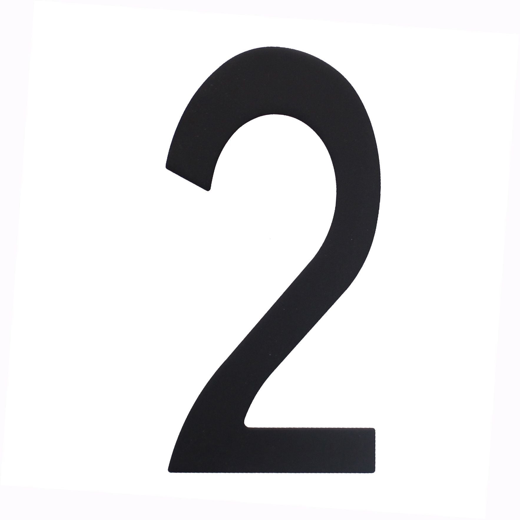 Intersteel Huisnummer 2 rvs mat zwart