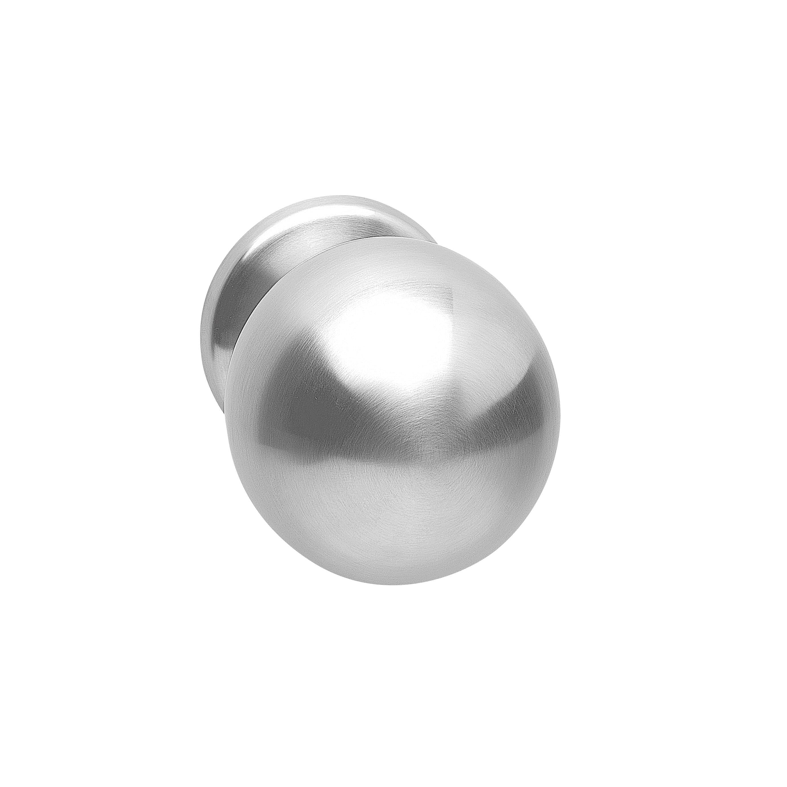 Intersteel Voordeurknop bol ø75mm eenzijdige montage rvs geborsteld