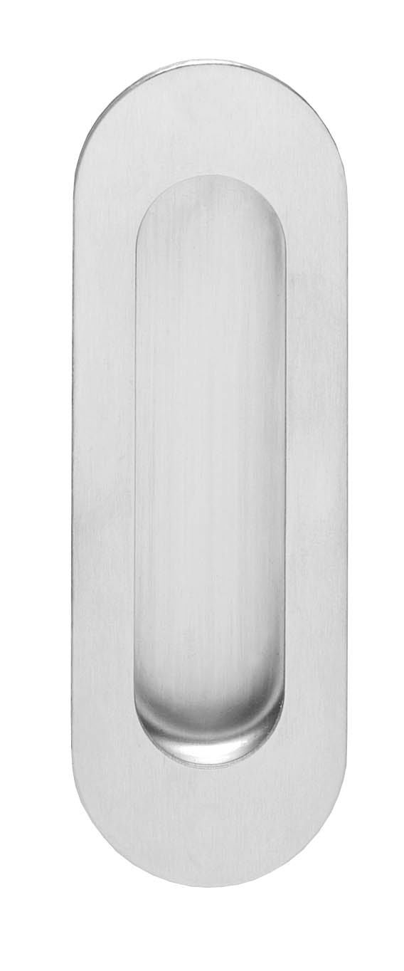 Intersteel Schuifdeurkom ovaal 120x40mm blind rvs geborsteld