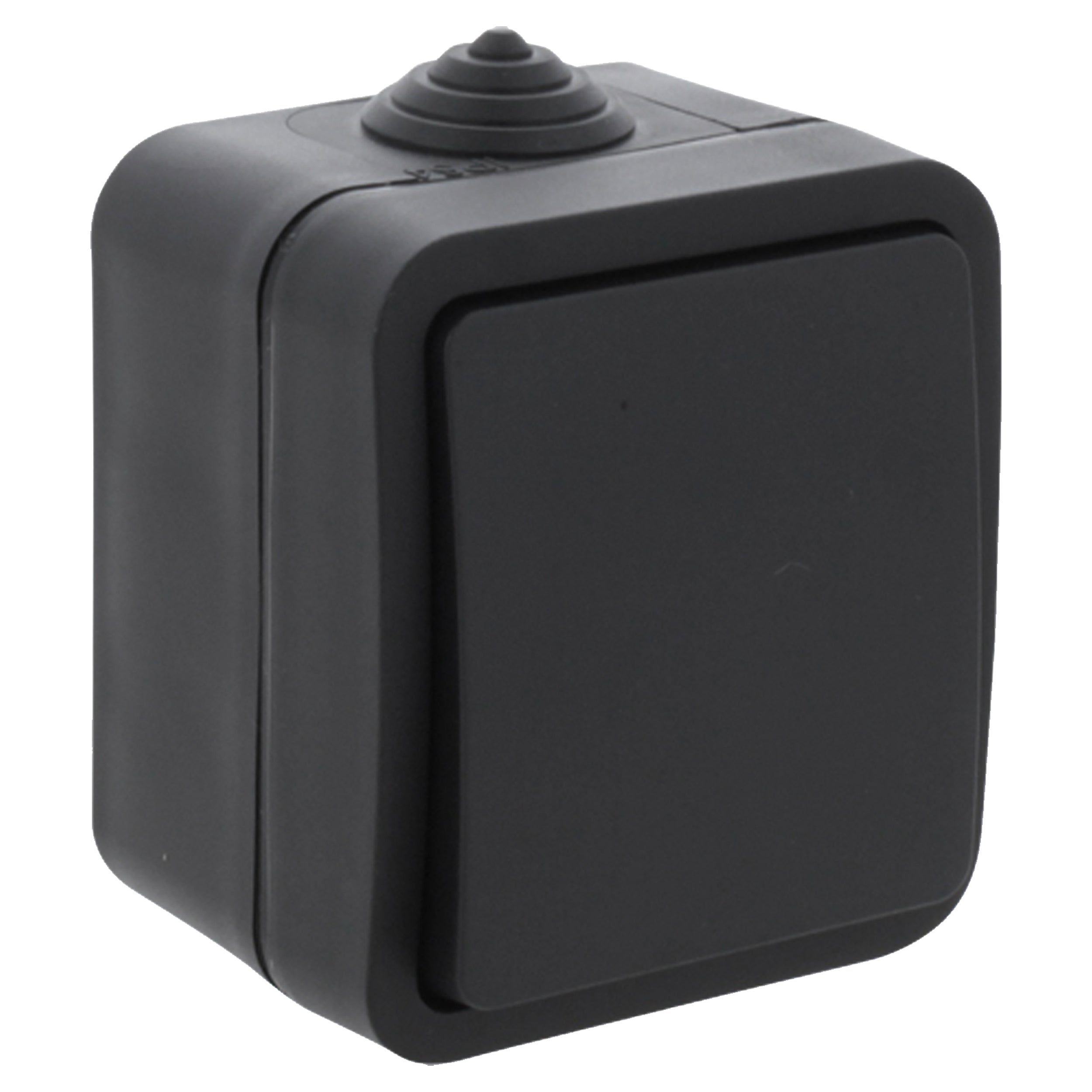 Schakelaar opbouw - wissel - spatwaterdicht IP54 - zwart