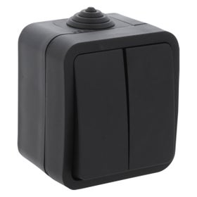 Schakelaar opbouw - serie - spatwaterdicht IP54 - zwart