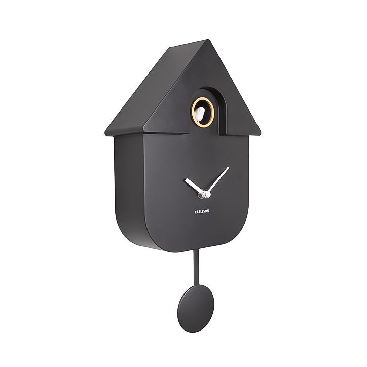 Wandklok - Modern Cuckoo - Zwart