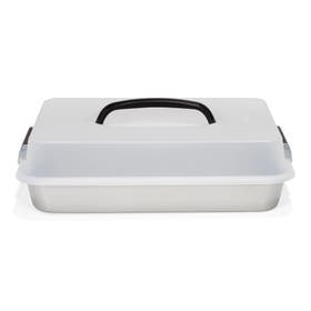 Bak- en braadslede met draagdeksel - Anti baklaag - 24x35 cm