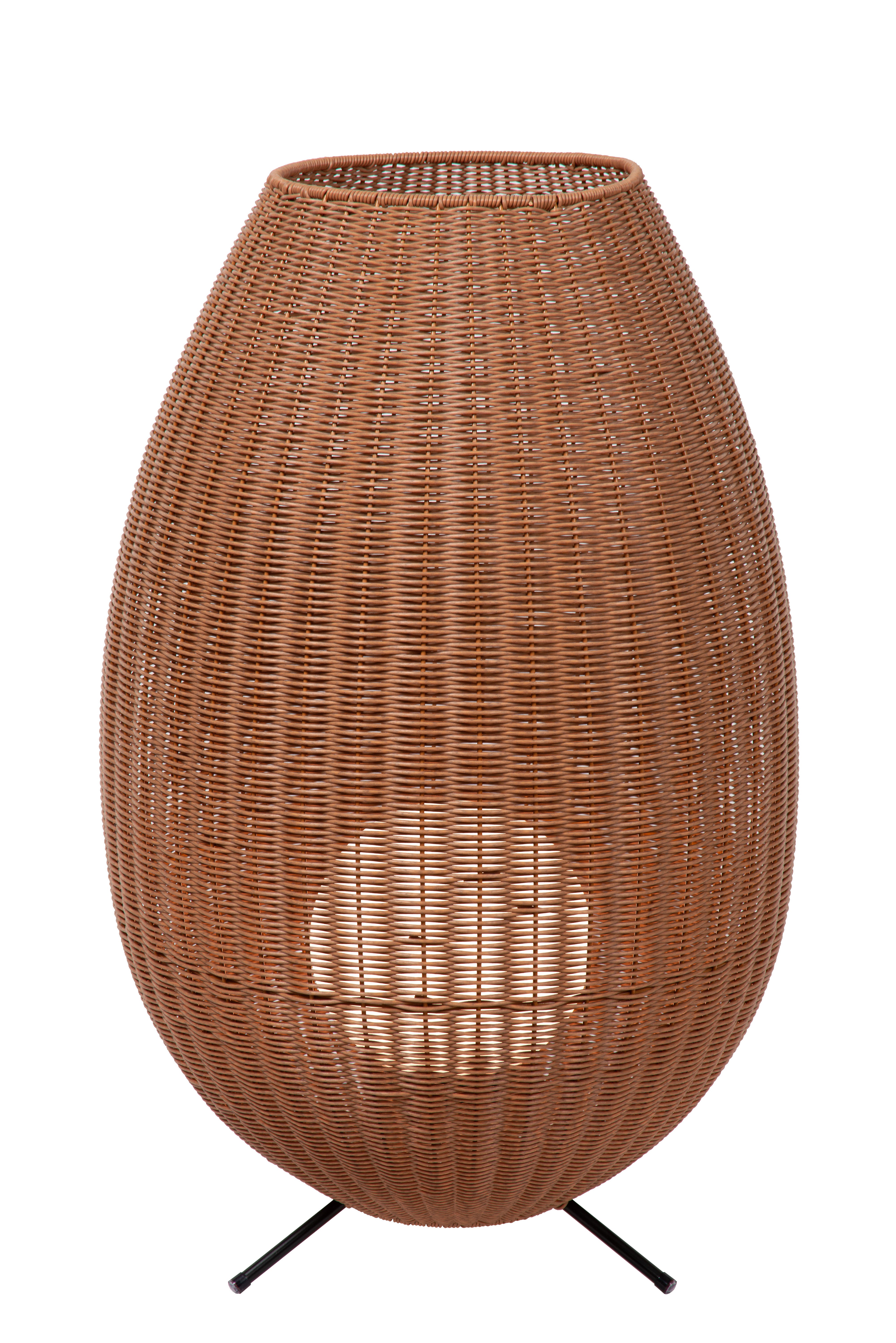 Vloerlamp Buiten - COLIN IP44 Accu/Batterij LED Dimb. 1x3W 3000K IP44 3 StepDim  - Licht hout