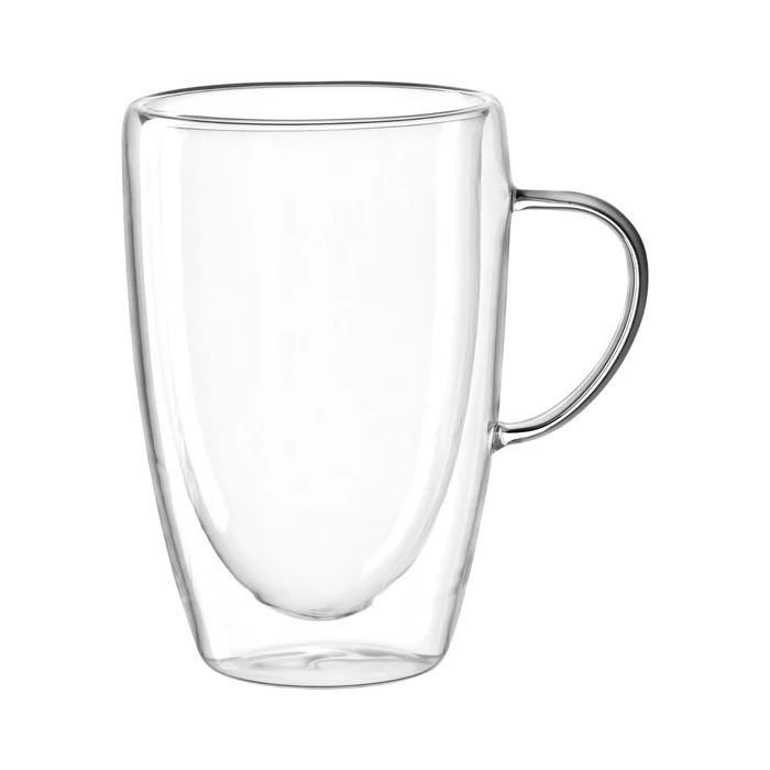 Theeglas - Dubbelwandig 400ml set van 4 glazen - Transparant