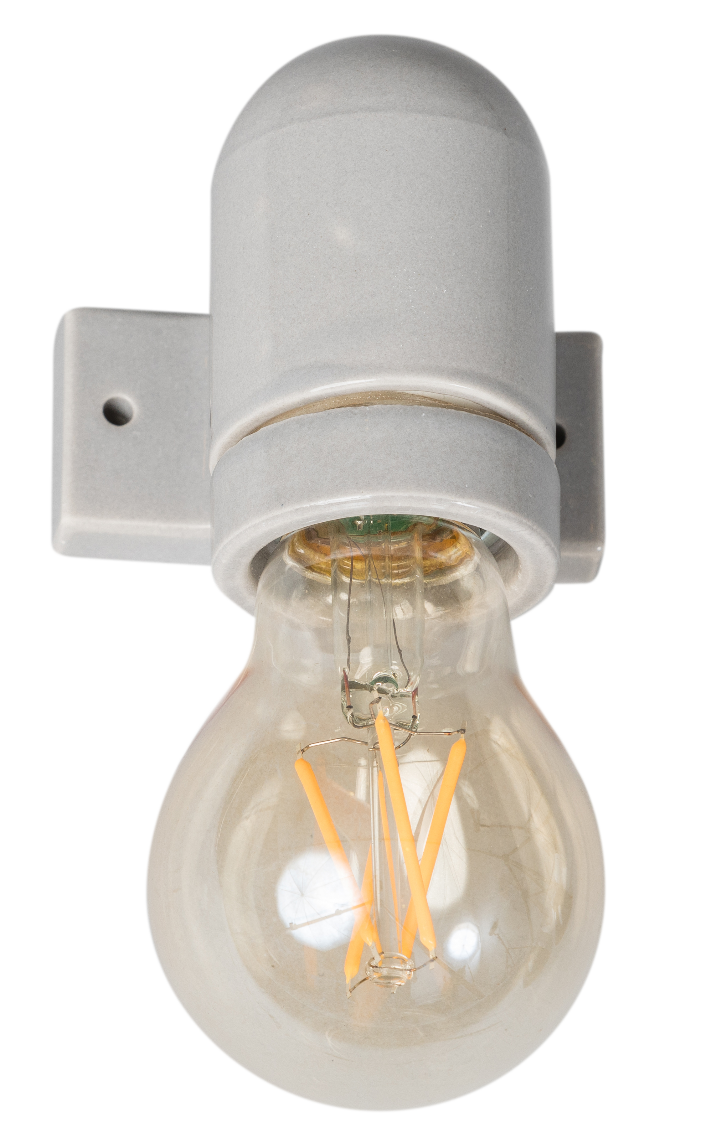 Wandlamp - Porselein beton grijs - E27 