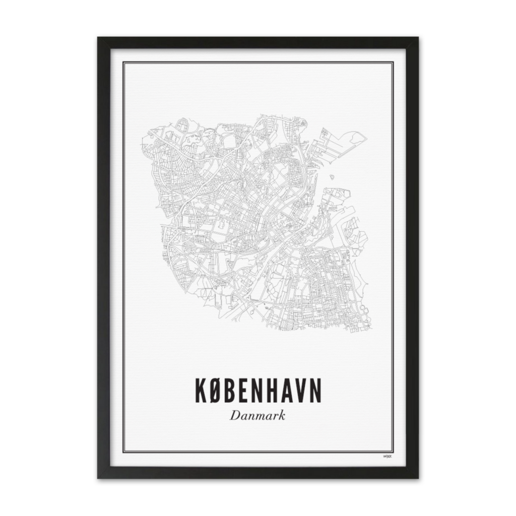 Poster - Copenhagen 30x40cm - Wit