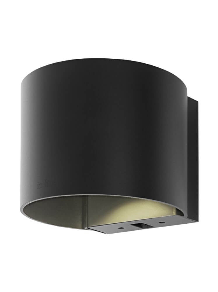 Wandlamp - Halo Down 100 230V IP55 - Zwart