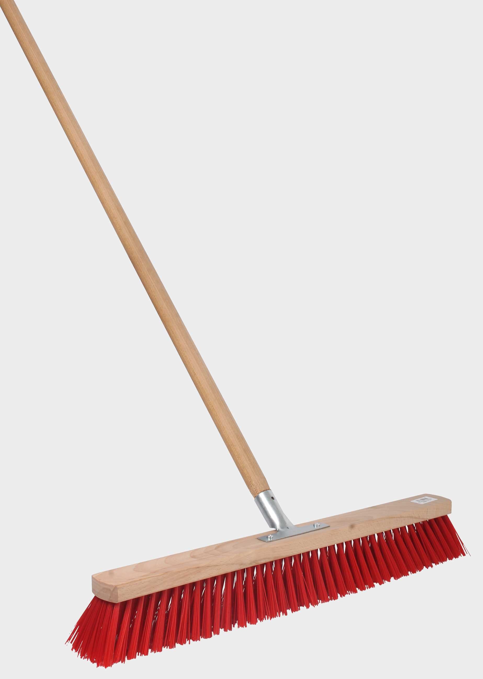 Buitenbezem - 434324 - Straatbezem kunststof 60cm met steel