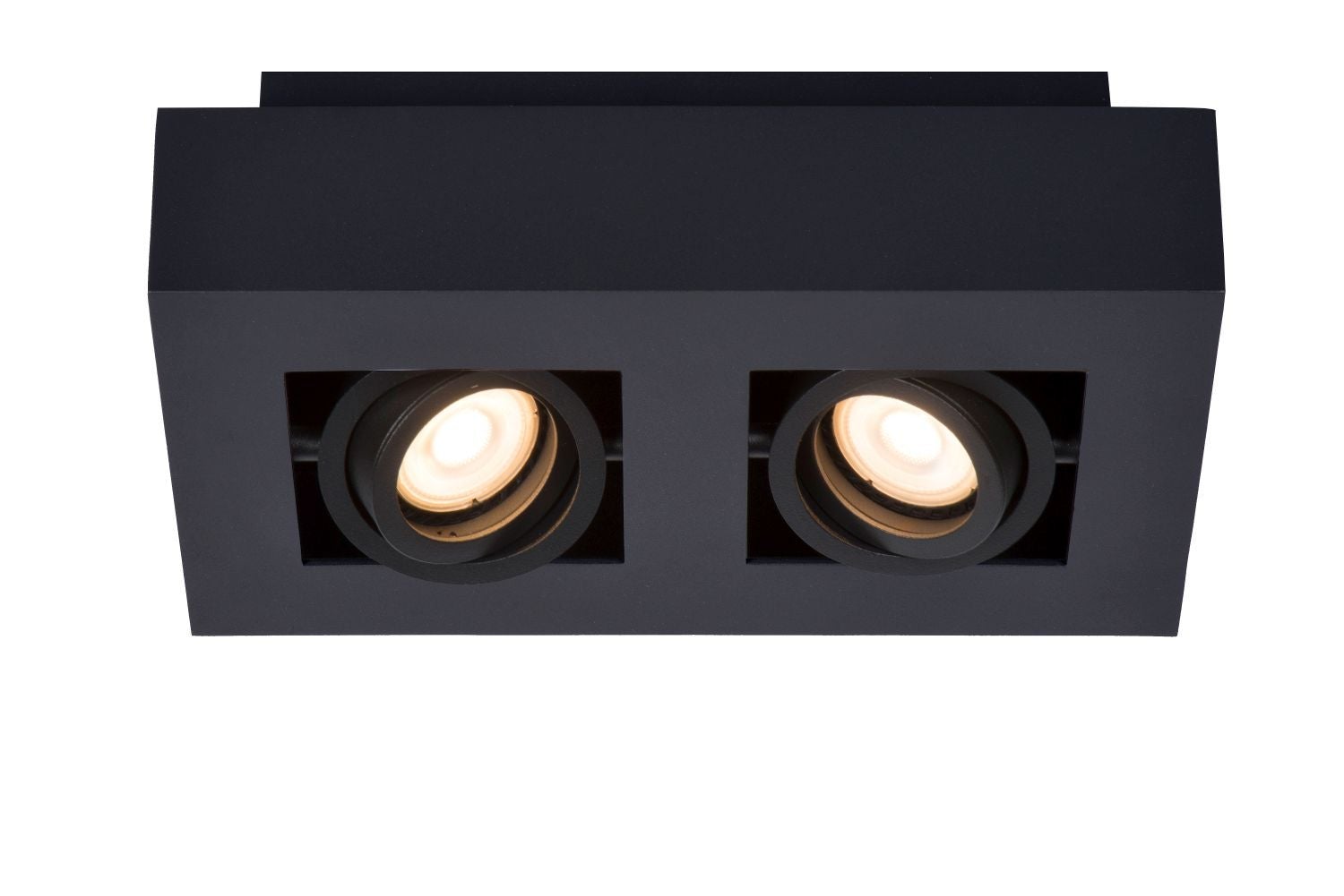 Plafondspot - Xirax Led Dim To Warm Gu10 2X5W 2200K/3000K  - Zwart