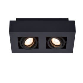 Plafondspot - Xirax Led Dim To Warm Gu10 2X5W 2200K/3000K  - Zwart