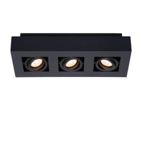 Plafondspot - Xirax Led Dim To Warm Gu10 3X5W 2200K/3000K  - Zwart