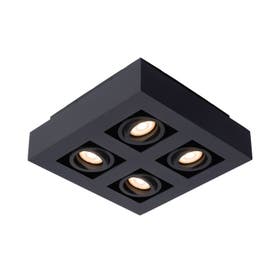 Plafondspot - Xirax Led Dim To Warm Gu10 4X5W 2200K/3000K  - Zwart