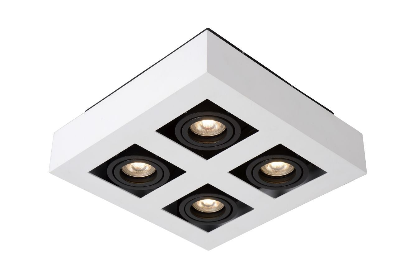 Plafondspot - Xirax Led Dim To Warm Gu10 4X5W 2200K/3000K  - Wit