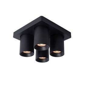 Plafondspot - Nigel Led Dim To Warm Gu10 4X5W 2200K/3000K  - Zwart