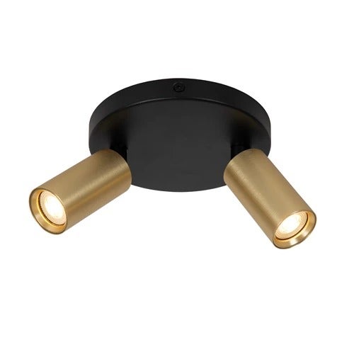 Plafondspot - RITMO Ø 15 cm 2xGU10 (MR11)  - Mat Goud / Messing