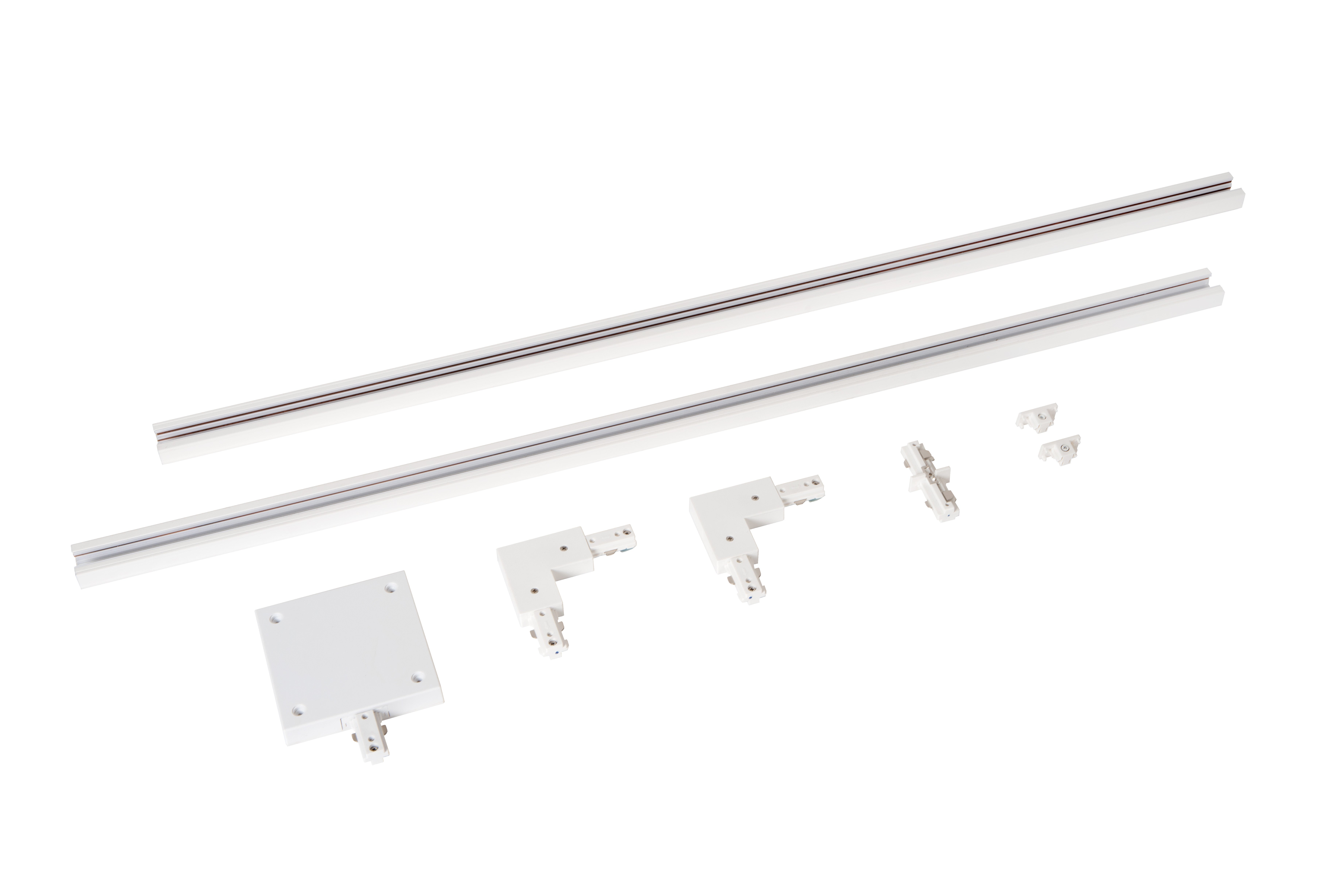 Railverlichting - TRACK Starterset - 1-fase Railsysteem / Railverlichting - 2 meter - Wit