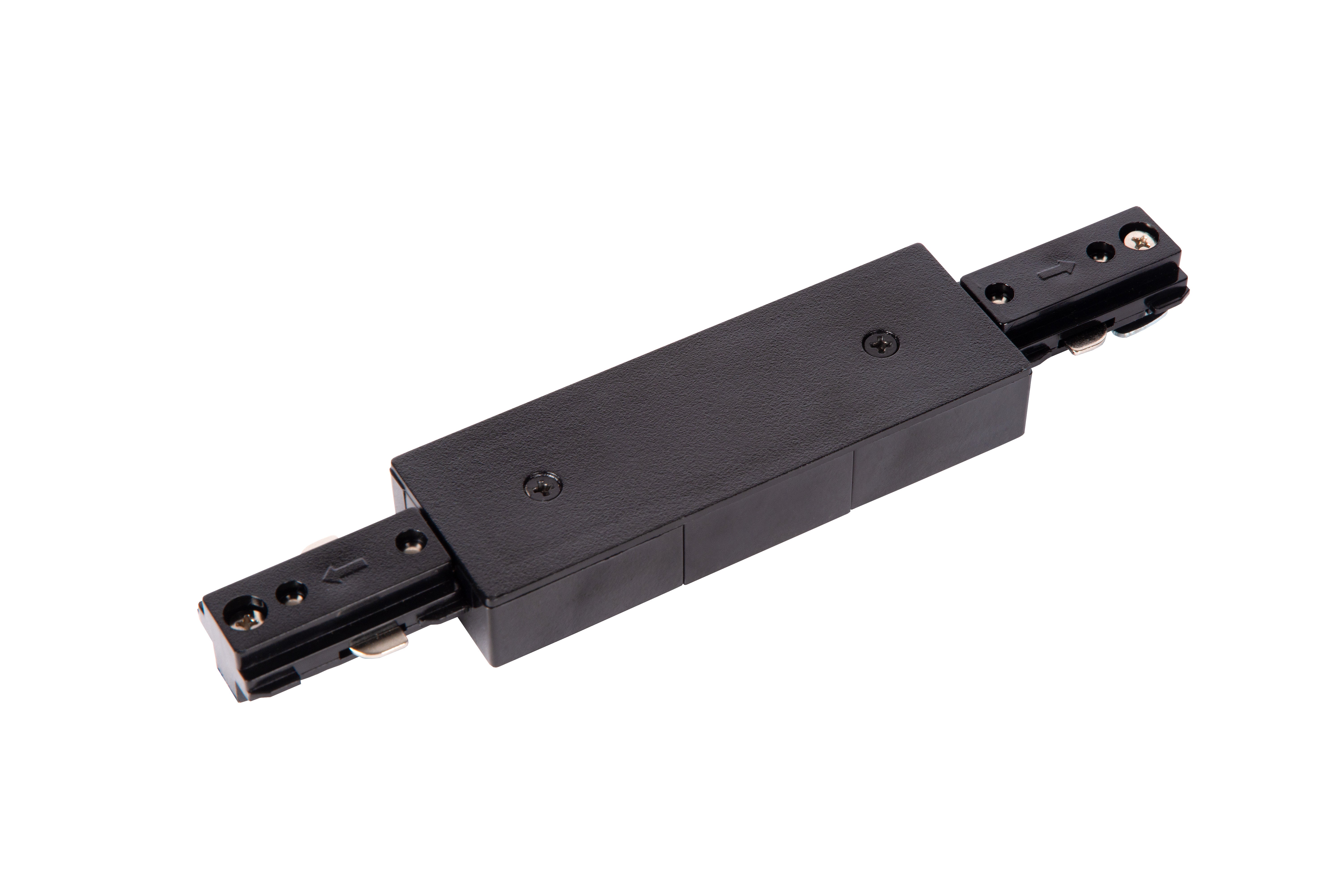 Railverlichting - TRACK Startvoeding - 1-fase railsysteem / Railverlichting - Dubbel - Zwart (Uitbreiding)