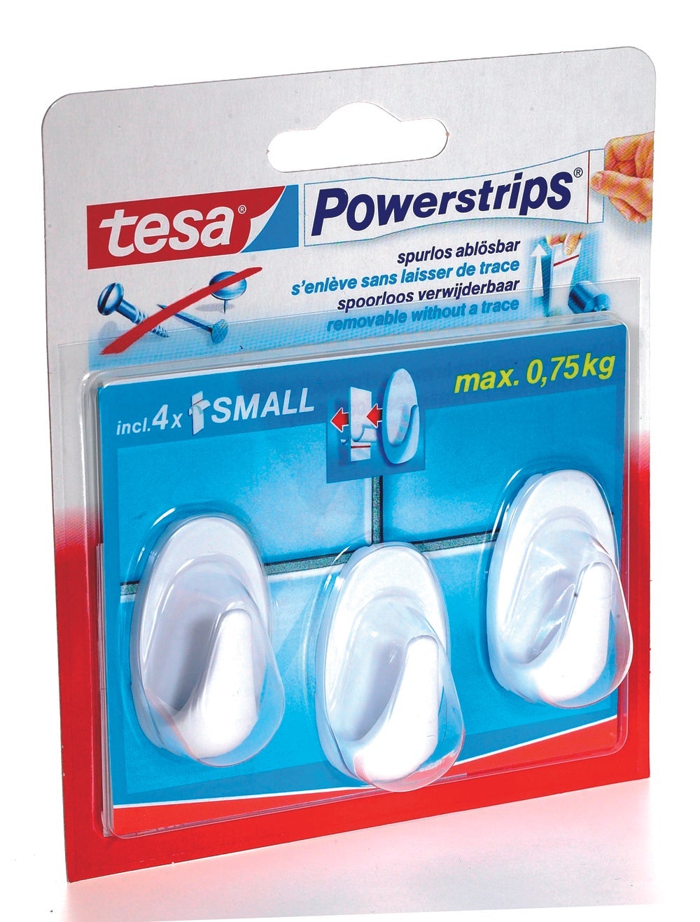Tesa 57533 powerstrips mini ovaal wit