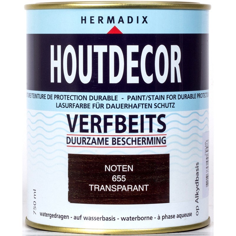 Hermadix houtdecor verfbeits noten 655 750 ml