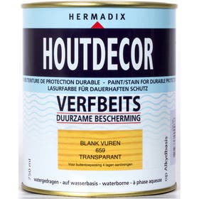 Hermadix houtdecor verfbeits blank vuren 659 750 ml