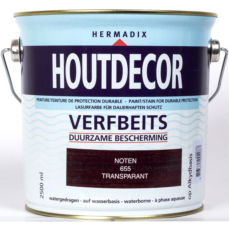 Hermadix houtdecor verfbeits noten 655 2,5 l