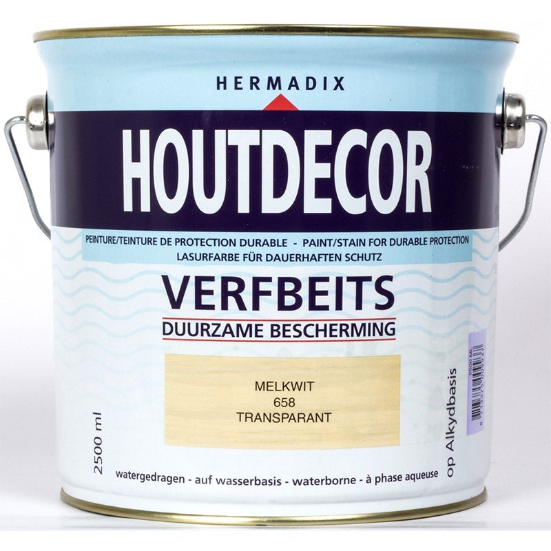 Hermadix houtdecor verfbeits melkwit 658 2,5 l