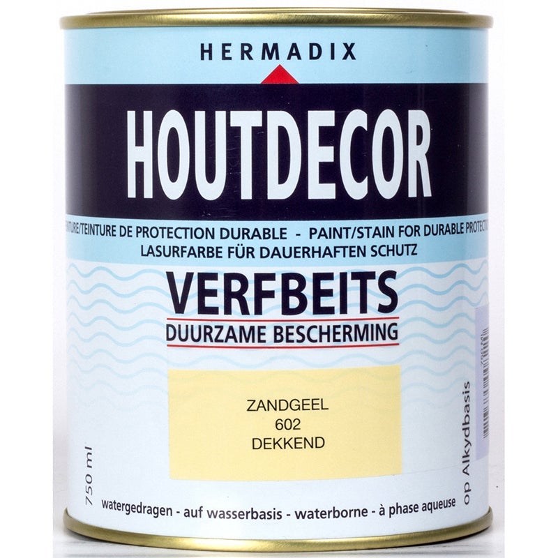 Hermadix houtdecor verfbeits zandgeel 602 750 ml