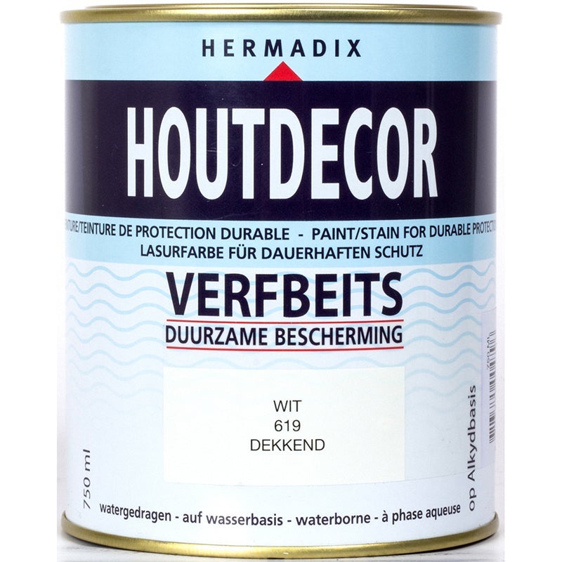 Hermadix houtdecor verfbeits wit 619 750 ml