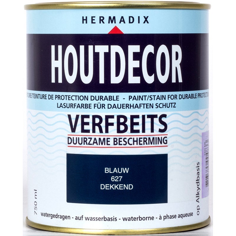Hermadix houtdecor verfbeits blauw 627 750 ml