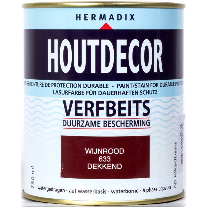 Hermadix houtdecor verfbeits wijnrood 633 750 ml