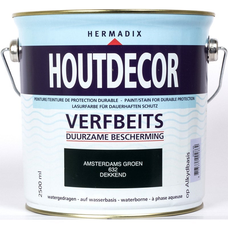 Hermadix houtdecor verfbeits amsterdams groen 632 2,5 l