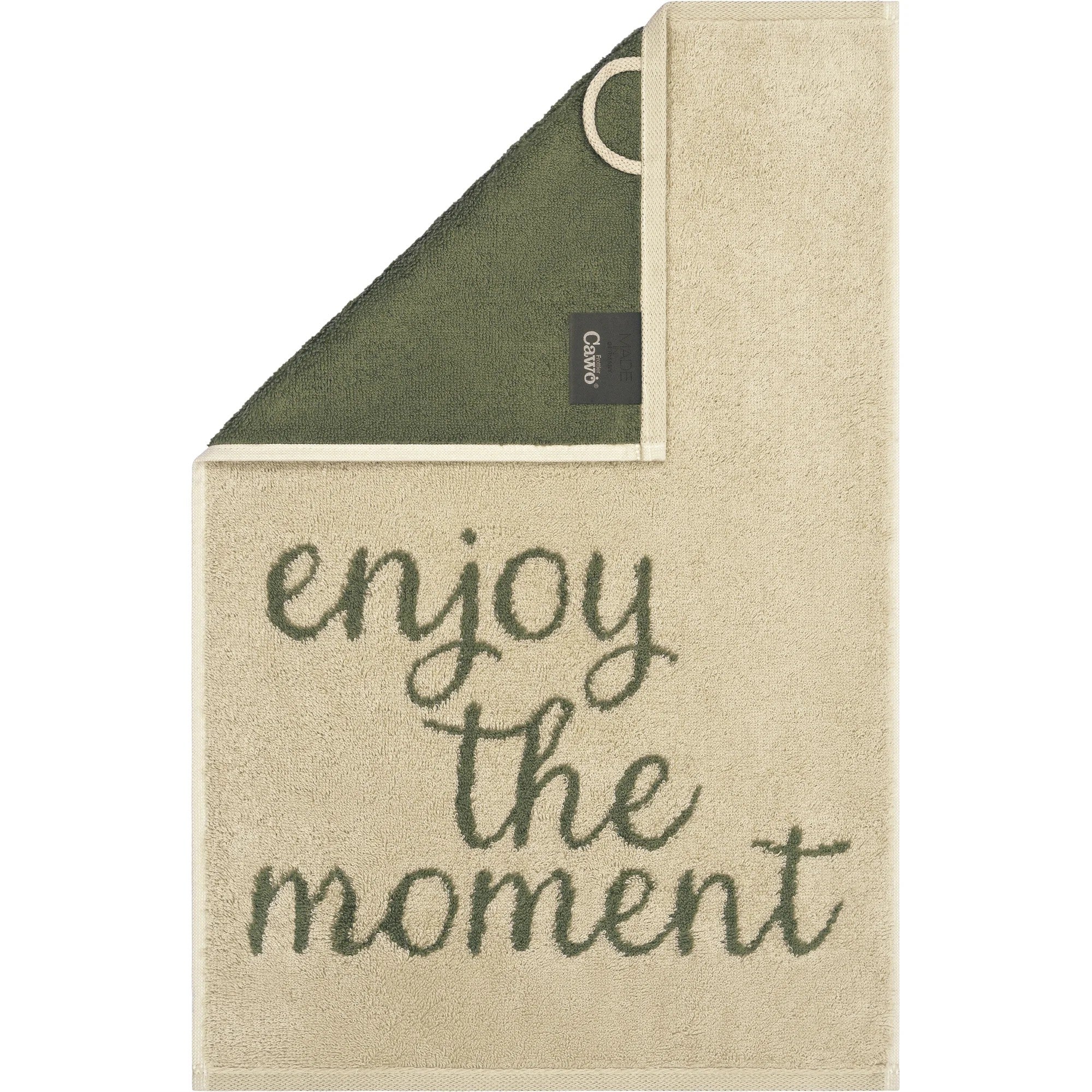Gastendoekje - Ansichtkaart Editie Enjoy the Moment 30x50cm - Groen