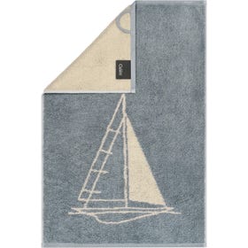 Gastendoekje - Anzichtkaart Editie Sailing Boat 30x50cm - Blauw