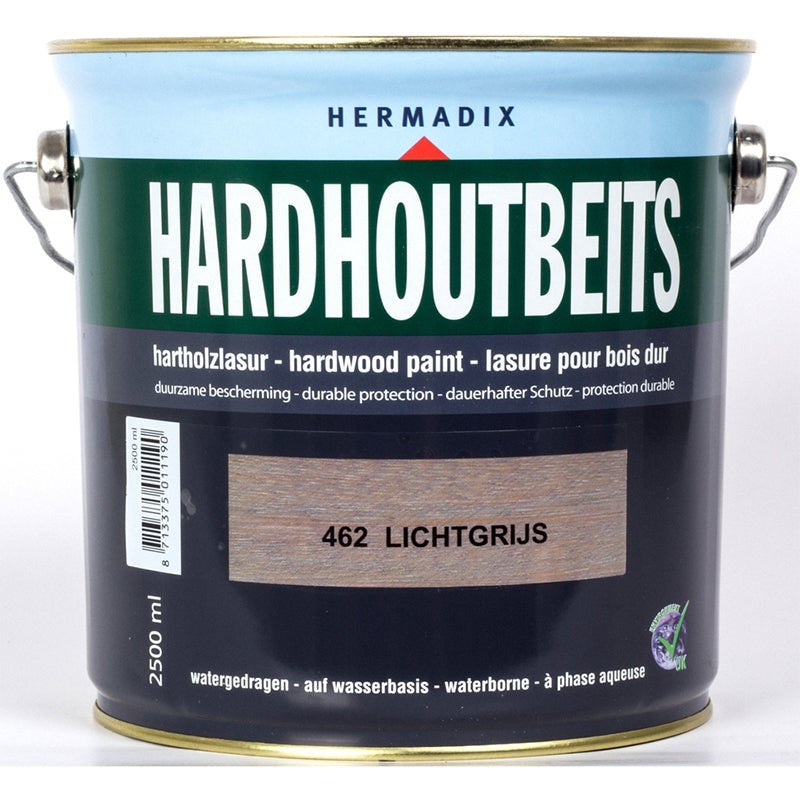 Hermadix hardhoutbeits licht grijs 462 2,5 l