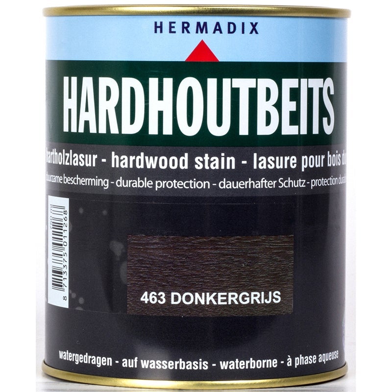 Hermadix hardhoutbeits donker grijs 463 750 ml