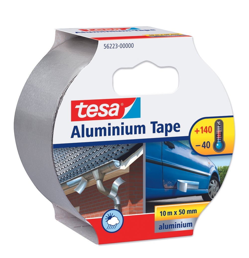 Tesa aluminium tape zilver 10 m x 50 mm