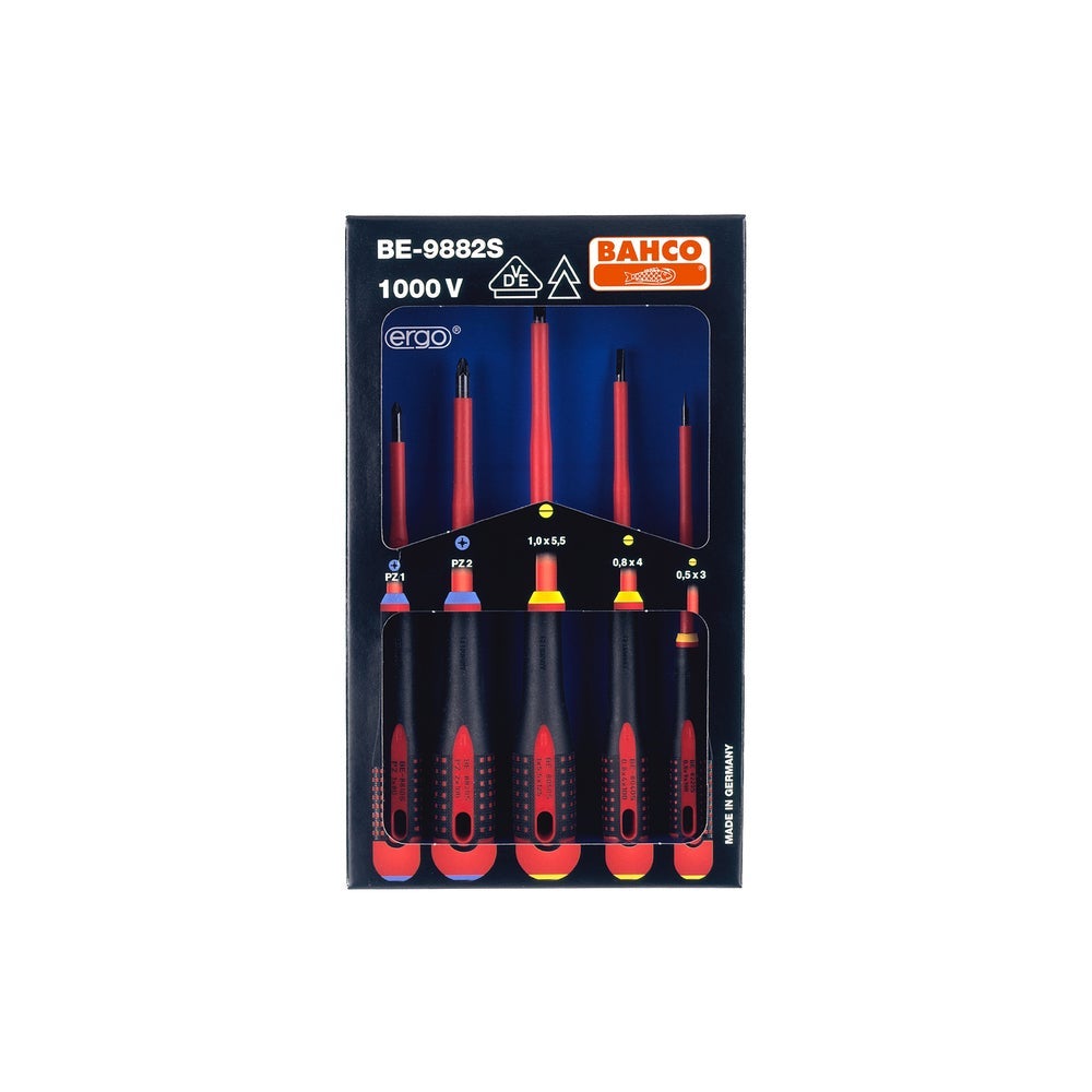 Bahco schroevendraaierset ergo iec 5-delig