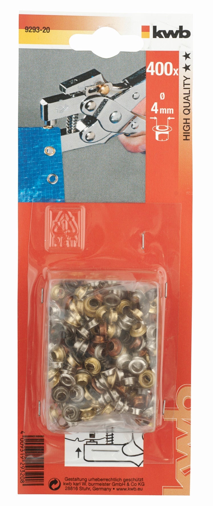 Kwb oog voor nesteltang 4 mm 400 stuks