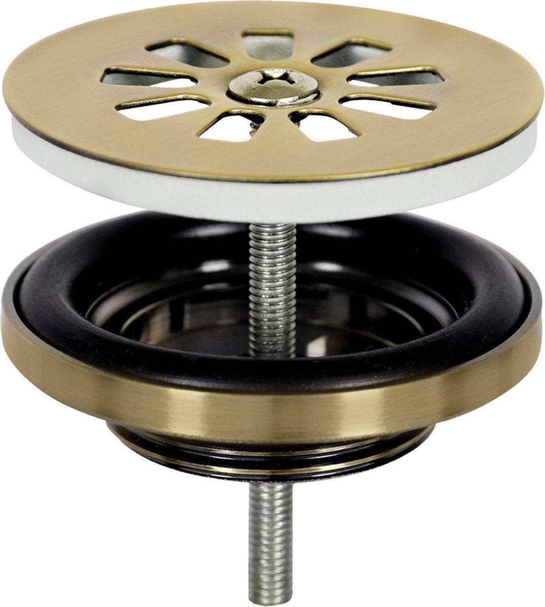 Fontein afvoerplug - 64mm - Mat goud