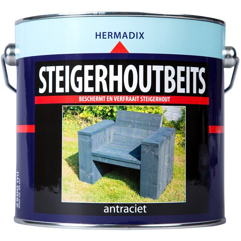 Hermadix steigerhoutbeits antraciet 2,5 l