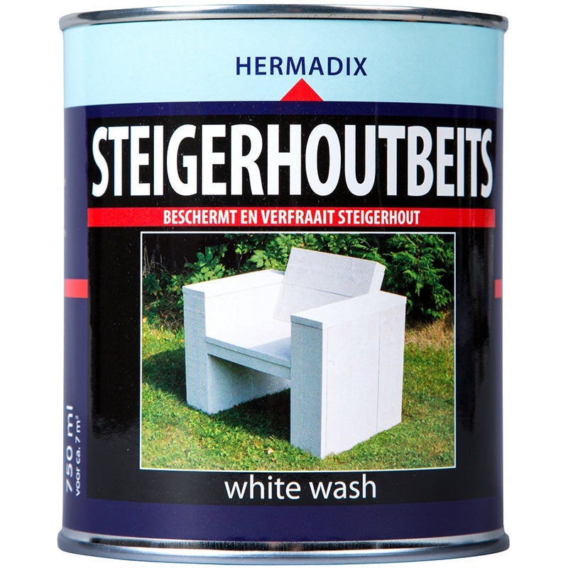 Hermadix steigerhoutbeits white wash 750 ml