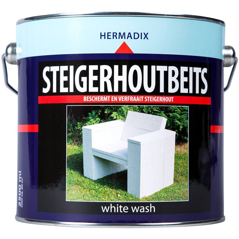 Hermadix steigerhoutbeits white wash 2,5 l