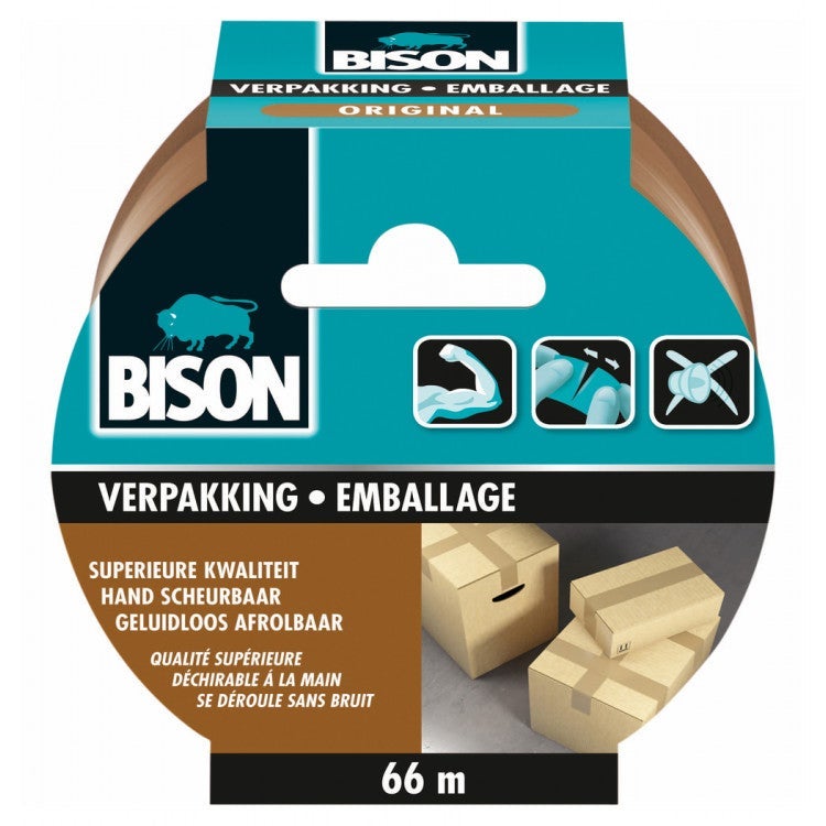 Bison verpakkingstape original rol ¡66 m