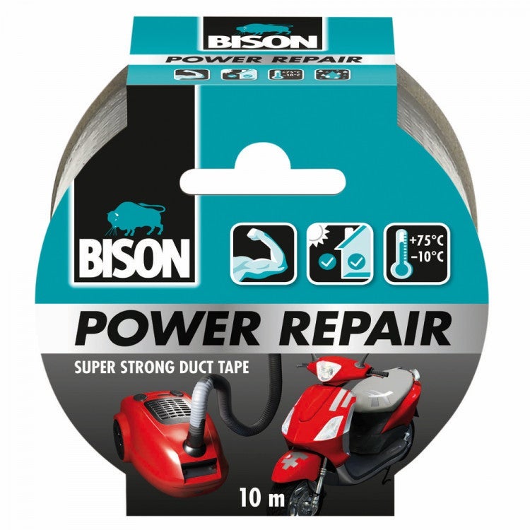 Bison power repair tape grijs rol ¡10 m