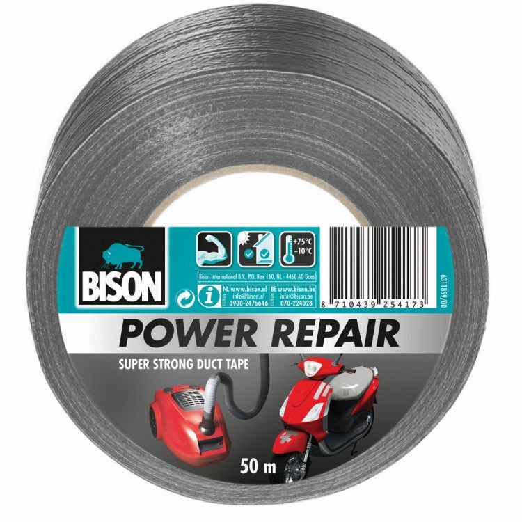 Bison power repair tape grijs rol ¡50 m