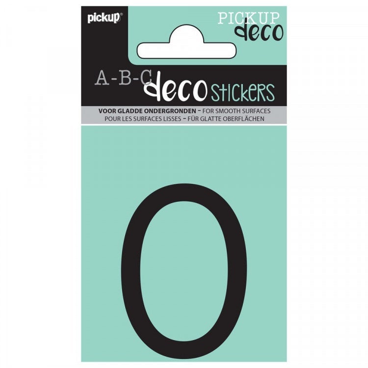 Pickup decocijfer 0 maud zwart 60 mm