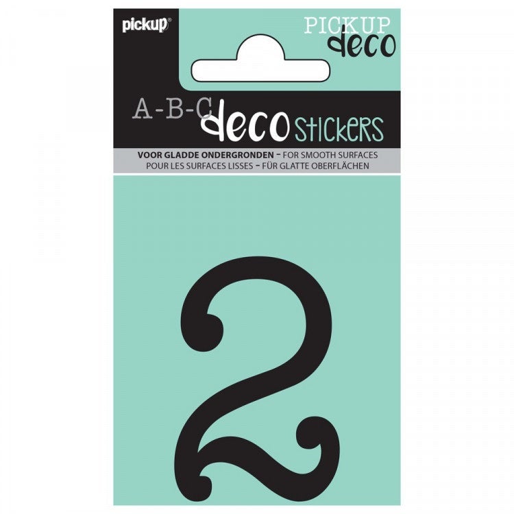 Pickup decocijfer 2 maud zwart 60 mm