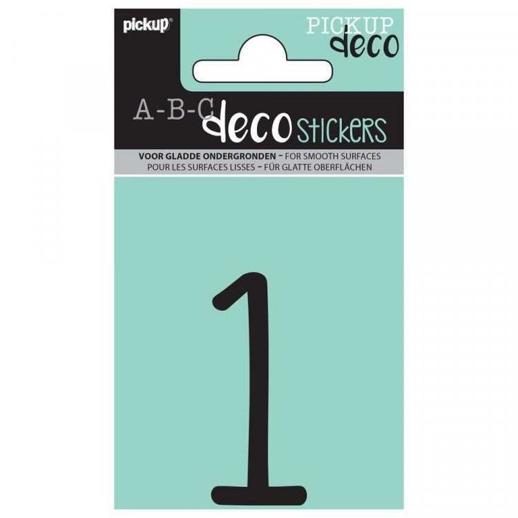 Pickup decocijfer 1 mila zwart 60 mm